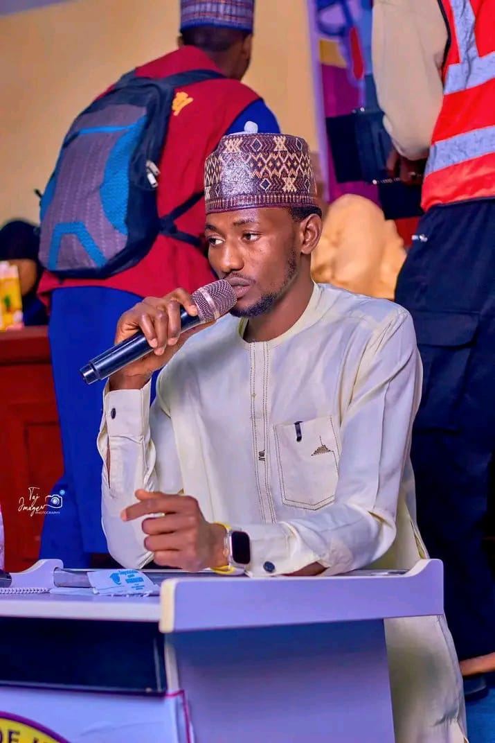 Yusuf Ibrahim Omale, CEO of MIC-ONE Multimedia, on the microphone